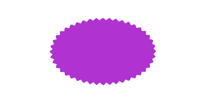 Purple sawtooth circle on black background flat vector graphic