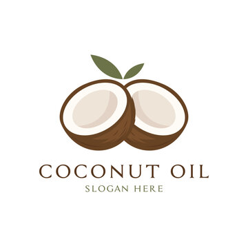 coconut oil logo design creative concept idea