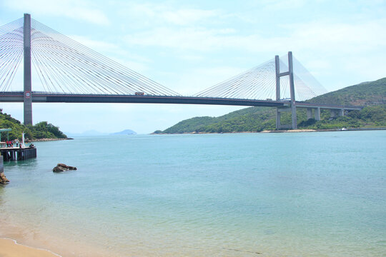 Kap Shui Mun Bridge &ndash; Connecting Ma Wan Island and Lantau Island in Hong Kong