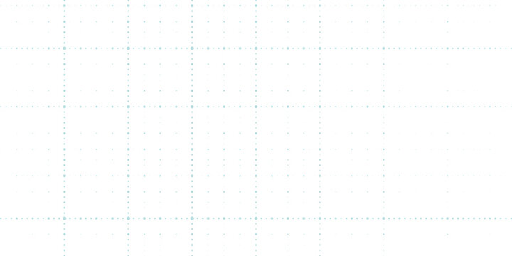 Pattern texture for bullet journal. Dotted squared grid graph paper template for notebooks. Wide printable graphic design sheet. Blue dotted simple background.