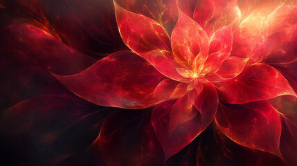 Abstract red flowers © junwen