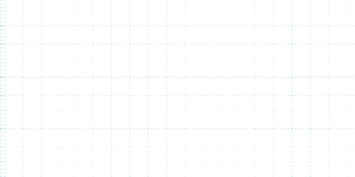 Pattern texture for bullet journal. Dotted squared grid graph paper template for notebooks. Wide printable graphic design sheet. Blue dotted simple background.