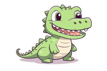Fototapeta premium Crocodilecartoon style animal crocodile reptile.