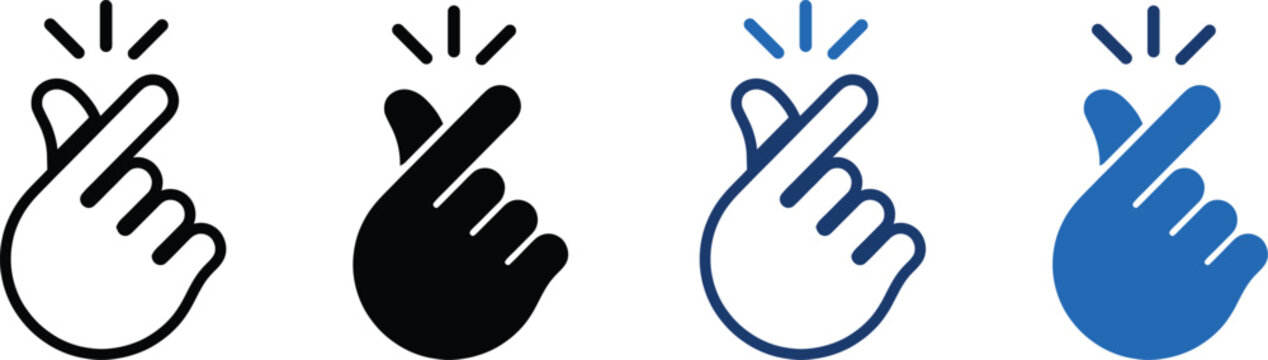 Hand pointer icons in various colors and styles for ui and design use