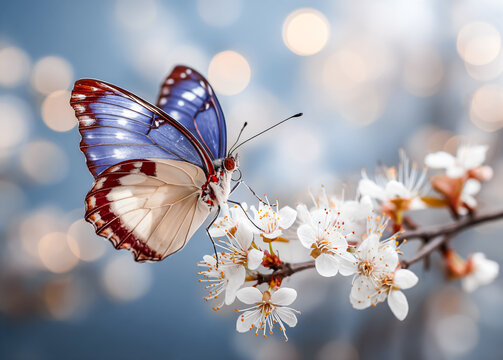 Beautiful butterfly on a flower in a natural garden, showcasing delicate wings, colorful details, pollination, spring beauty, and peaceful wildlife.