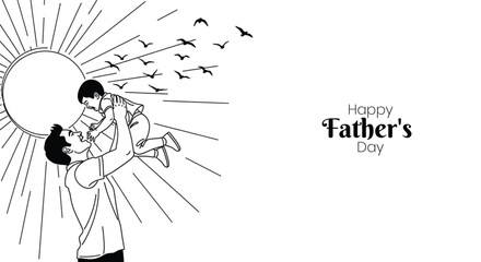 Obraz premium Happy Father's Day Typography Design