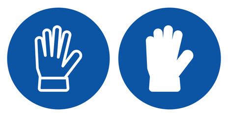 Obraz premium Glove Symbols for Safety and Hygiene in Various Work Environments