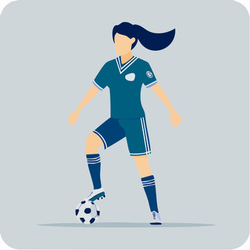 サッカー選手の全身ベクターイラスト