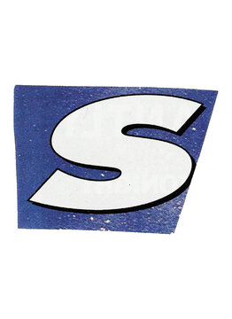 Cutout Piece Letter S Paper Collage