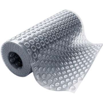 Gray bubble wrap roll