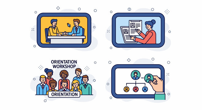 hr job work team staff hire pro cv boss web icon set group list find