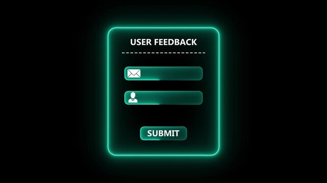 Green user feedback interface concept on the transparent background. Perfect for user opinion survey, app review form and interactive response animation
