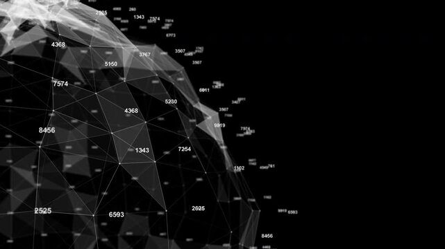 Statistical Data Analysis, Cybernetic Space Of Artificial Intelligence Video Animated Background