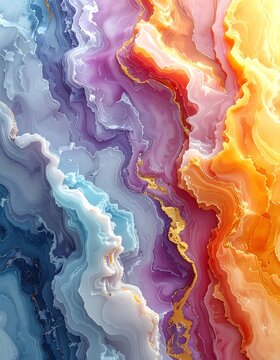 Vibrant colorful abstract agate background texture.