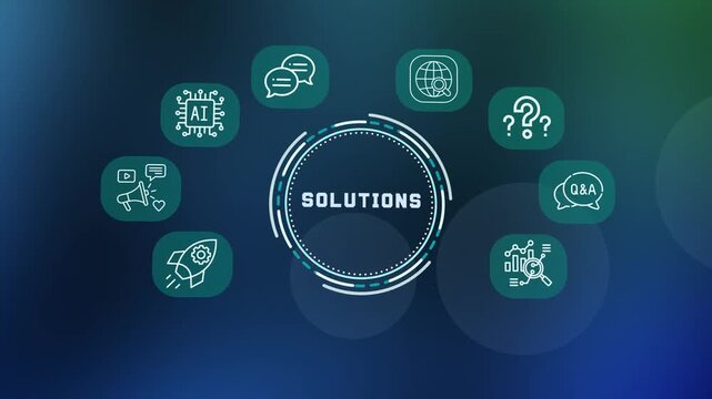 Creative business solutions concept with digital strategy, network connectivity, and technical problem solving