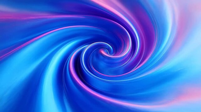 Pink and blue spiral vortex with smooth color transitions and glossy surface