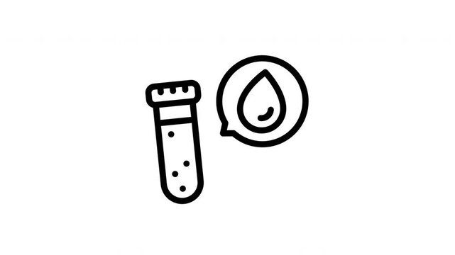 blood sample minimalist stroke animation