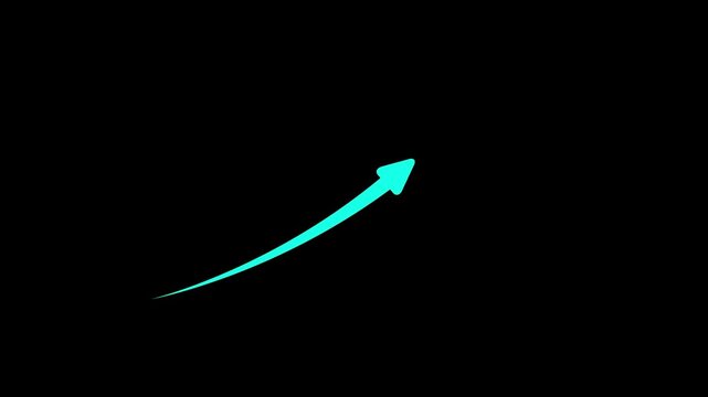 Business graph chart with growing business concept. Abstract decreasing business graph chart animation background. Bad Economy Recession Graph Chart Chalkboard Style Finance Business 4k .