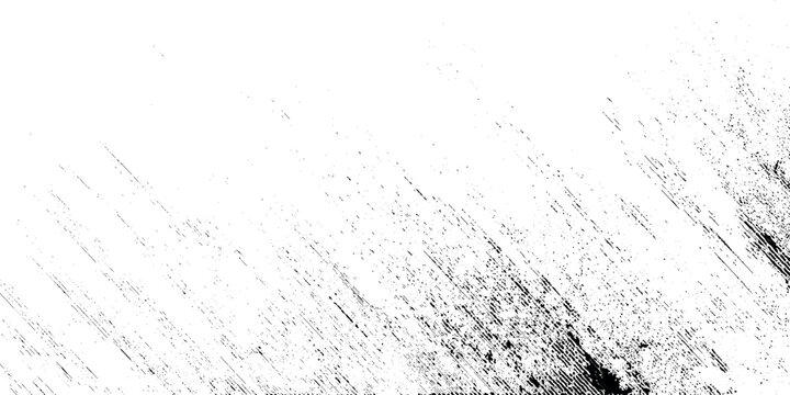 Black grunge texture with diagonal streaks and splatters on white background vector graphic design element