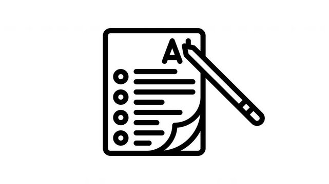 exam minimalist stroke animation