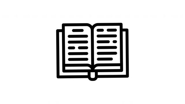 reading minimalist stroke animation