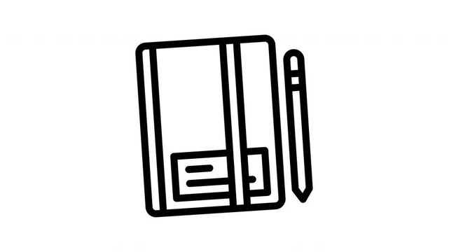 workbook minimalist stroke animation