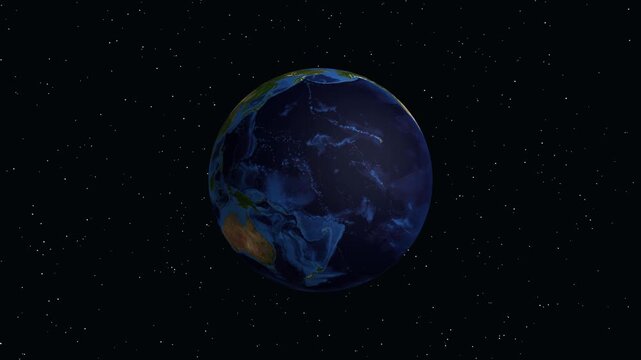 Animated Zoom from Space to Khiva Uzbekistan on Planet Earth