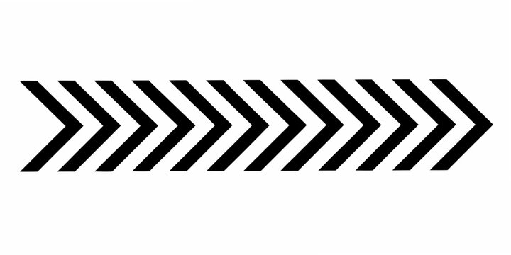 Black diagonal parallelograms in a row flat vector illustration on white background