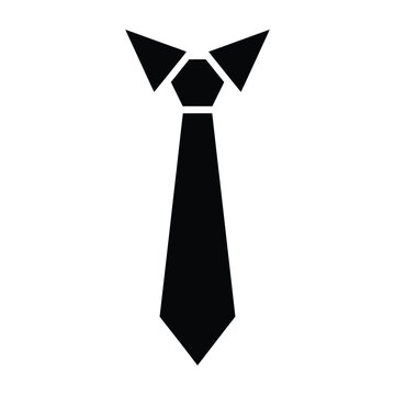 Black bow tie on white background simple fashion accessory