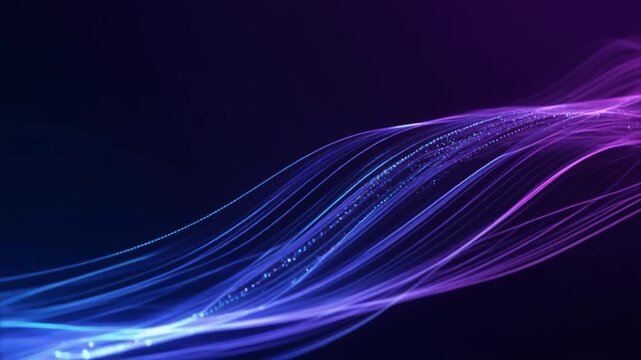 Blue Abstract Light Streaks Technology Motion Background
