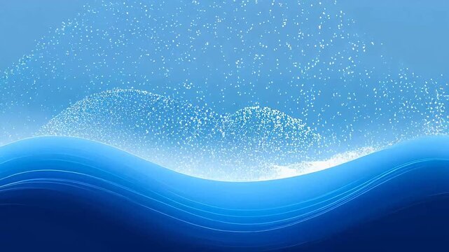 Digital technology blue geometric curve background