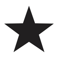 Fototapeta premium Black star shape symbol icon graphic simple