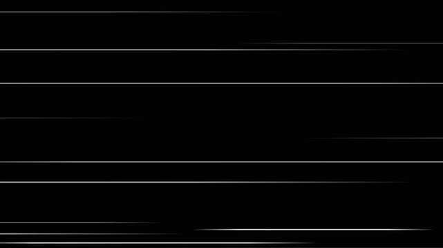 Seamless Looping Horizontal Speed Lines Motion Background 4K 60fps