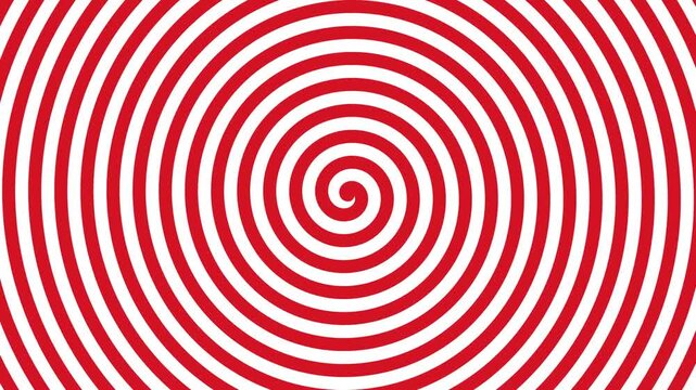 Seamless Looping Hypnotic Spiral -  Red Motion Background 4K 60fps