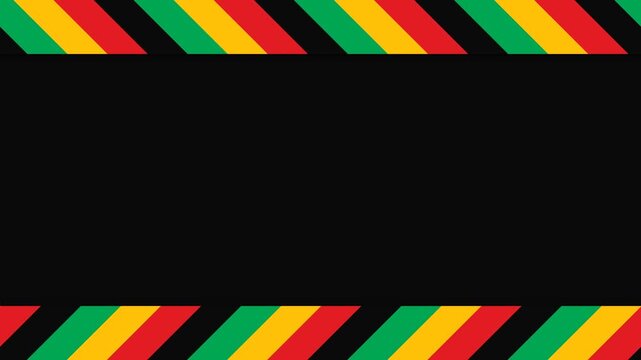 Seamless Looping Juneteenth -  Diagonal Stripes Borders Motion Background 4K 60fps