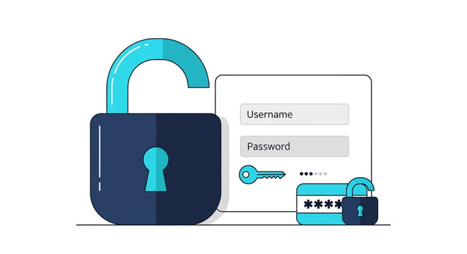 Padlock with digital security interface.