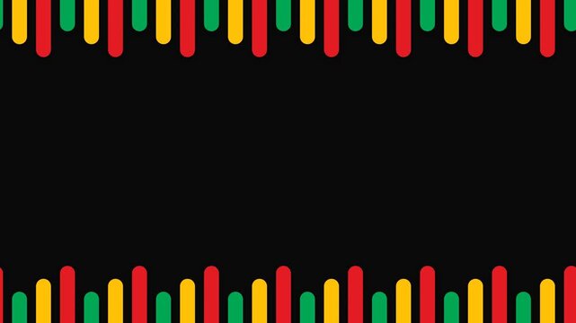 Seamless Looping Juneteenth -  Rounded Pills Motion Background 4K 60fps