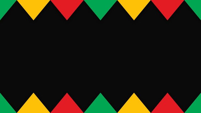 Seamless Looping Juneteenth -  Triangle Borders Motion Background 4K 60fps