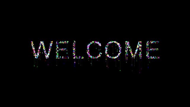 Stars Falling from Welcome Text Animation