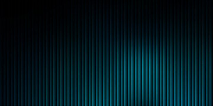 Turquoise neon vertical lines abstract pattern backdrop light rays shining through dark slatted wall texture glowing gradient design elements for modern digital art presentation surface graphic style.