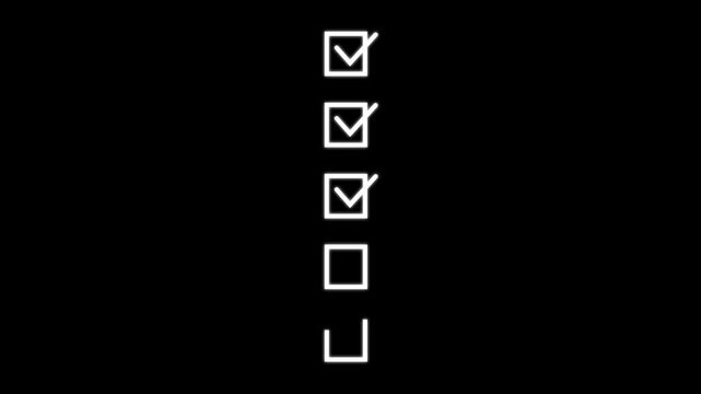 Businessman tick correct sign mark for document approve, project acceptance and quality assurance concept, checklist survey form, questionnaire checkbox online survey, 4k video.