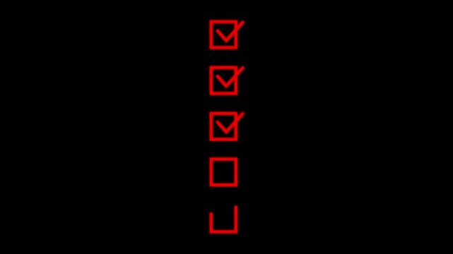 Businessman tick correct sign mark for document approve, project acceptance and quality assurance concept, checklist survey form, questionnaire checkbox online survey, 4k video.