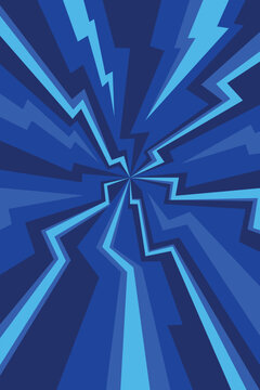 blue thunder effect cartoon background