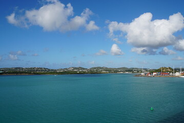 Fototapeta premium view of Antigua Cruise Port of Antigua and Barbuda - Saint John's, Caribbean