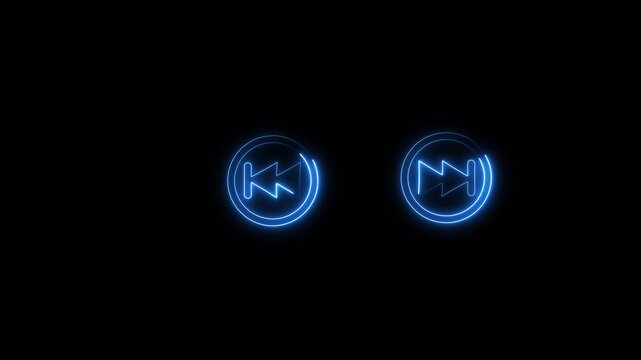 Music Player Control Play Pause Next Previous Audio Interface Icon Animation