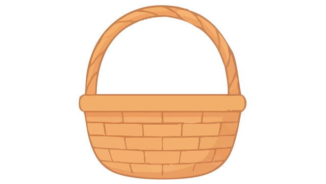 wicker basket isolated on white