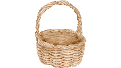 Obraz premium wicker basket isolated on white