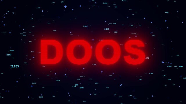 DDOS sign in technological Video Animated Background