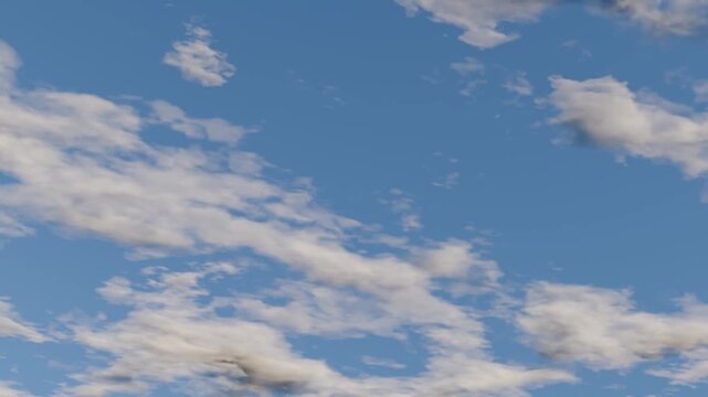 ループ　雲が流れる青空のアニメーション