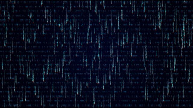 Computer hacking tech with program and binary code Video Animated Background